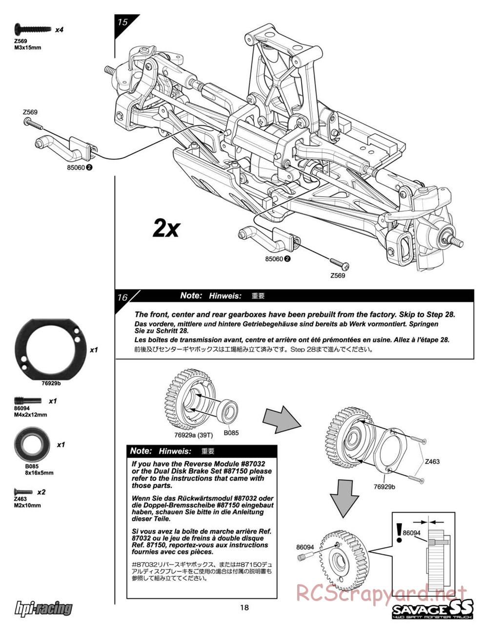 HPI - Savage SS - Manual - Page 18