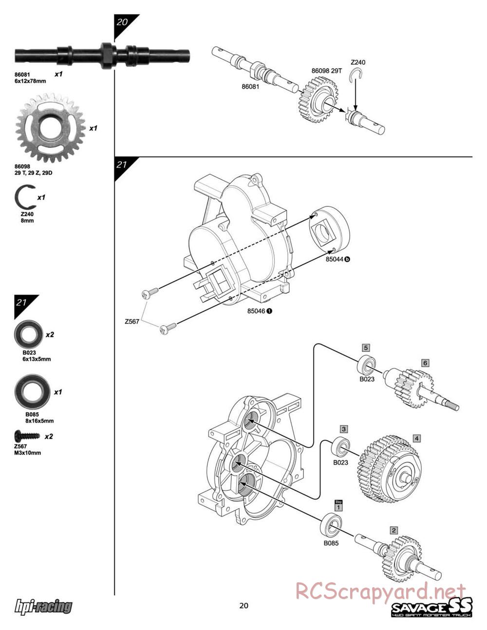 HPI - Savage SS - Manual - Page 20