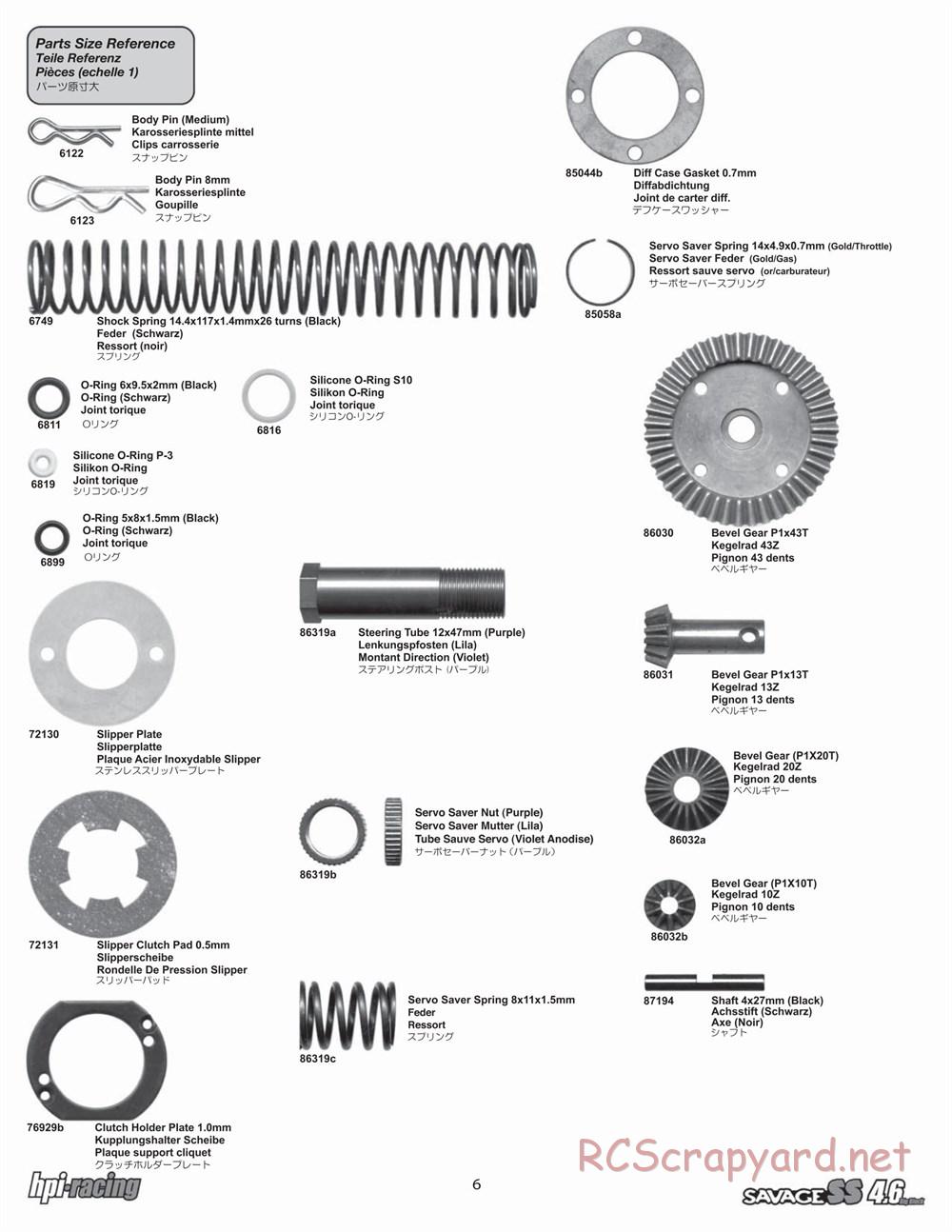 HPI - Savage SS 4.6 - Manual - Page 6