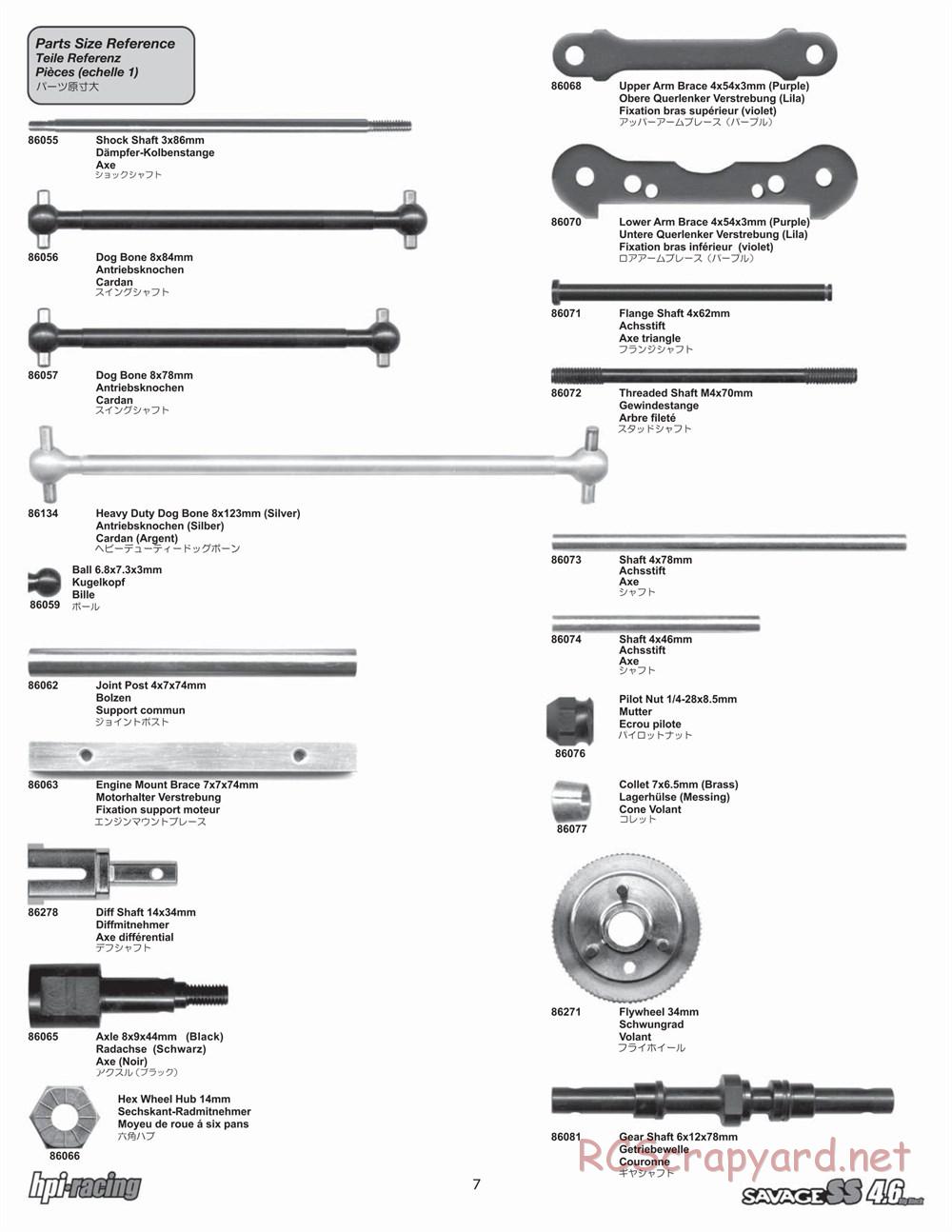 HPI - Savage SS 4.6 - Manual - Page 7