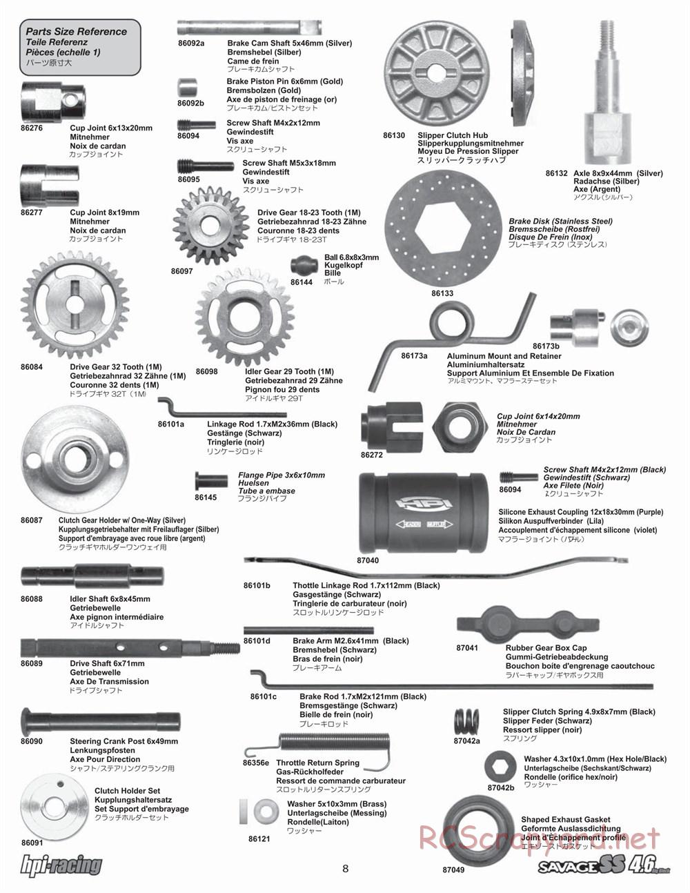 HPI - Savage SS 4.6 - Manual - Page 8