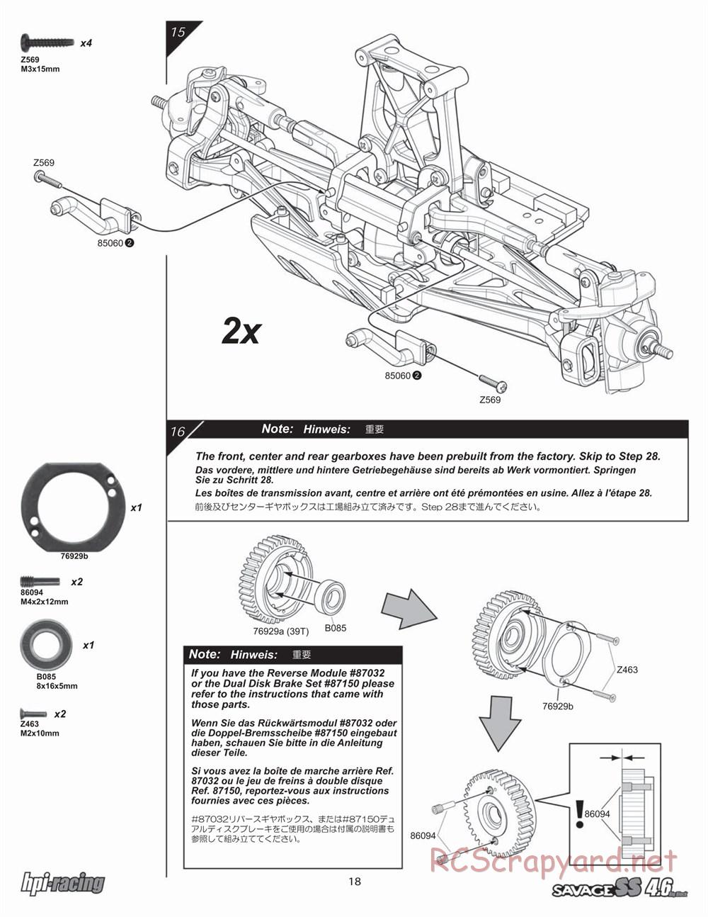 HPI - Savage SS 4.6 - Manual - Page 18