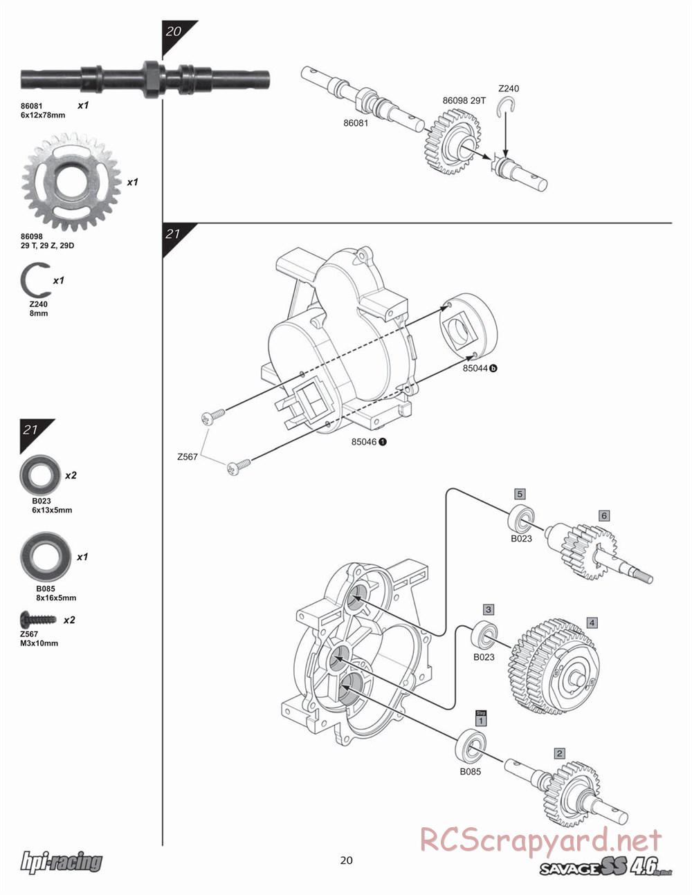 HPI - Savage SS 4.6 - Manual - Page 20