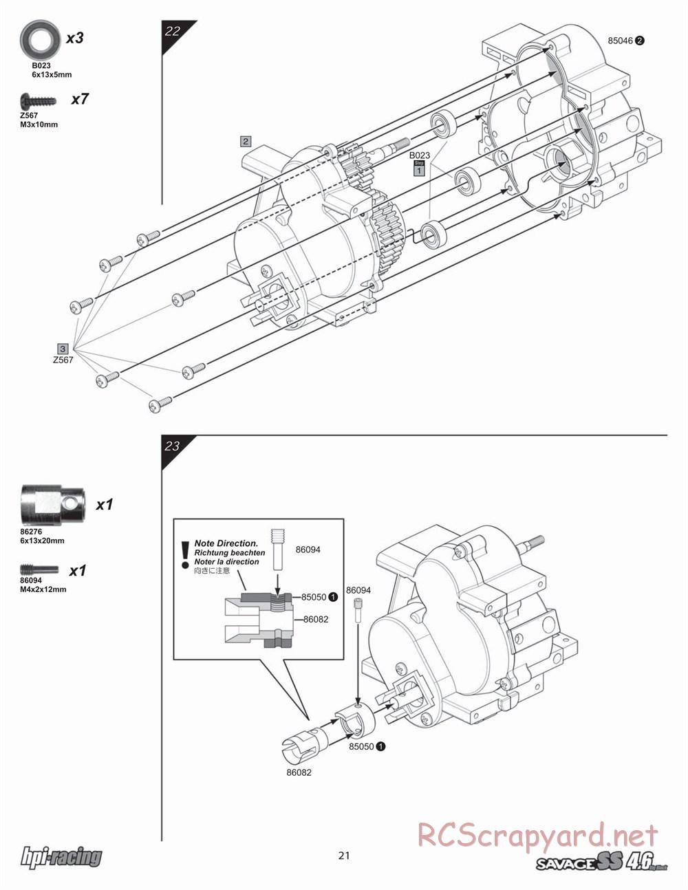 HPI - Savage SS 4.6 - Manual - Page 21