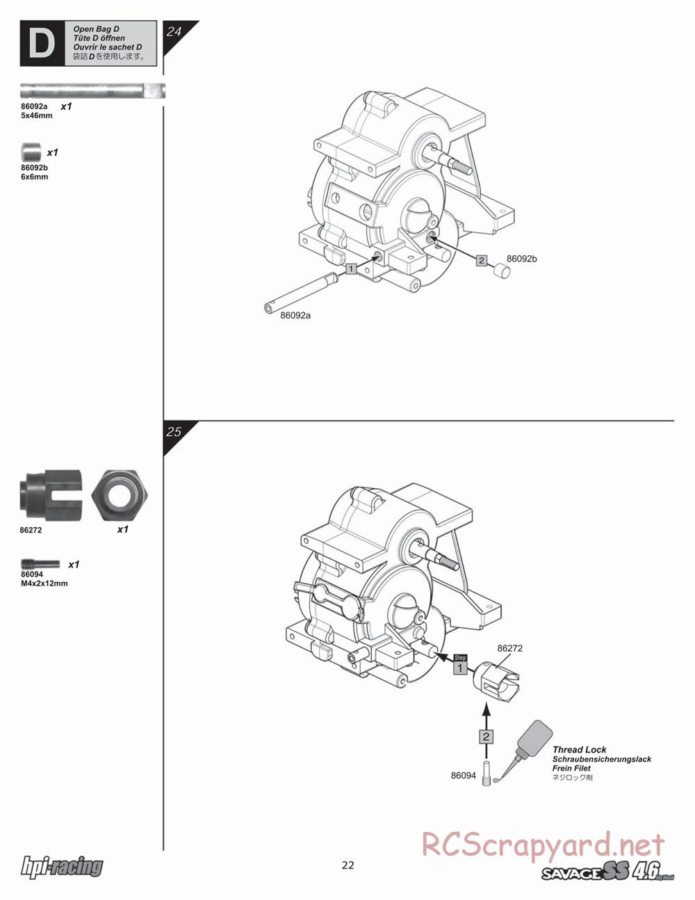 HPI - Savage SS 4.6 - Manual - Page 22