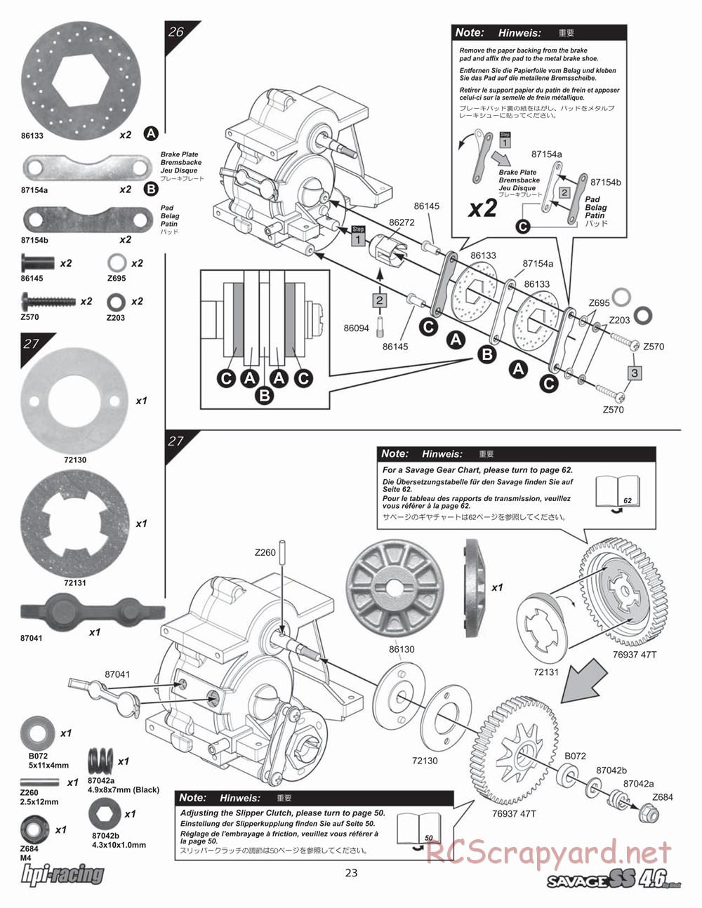 HPI - Savage SS 4.6 - Manual - Page 23