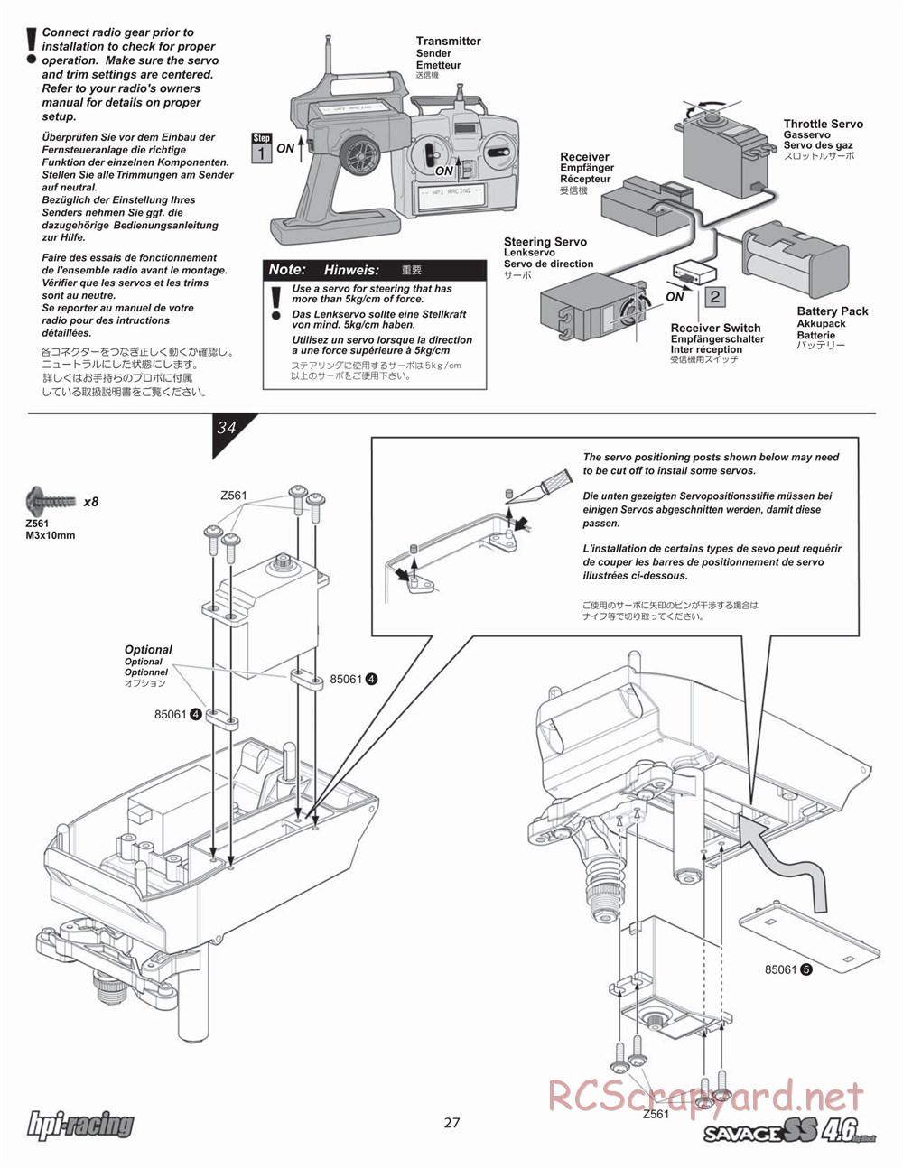 HPI - Savage SS 4.6 - Manual - Page 27