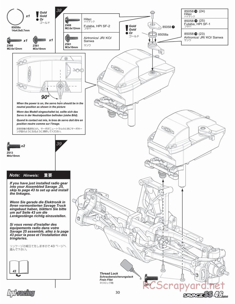 HPI - Savage SS 4.6 - Manual - Page 30