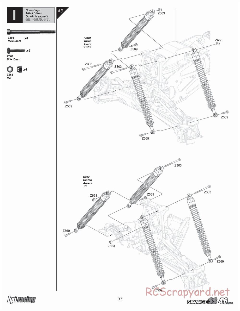 HPI - Savage SS 4.6 - Manual - Page 33