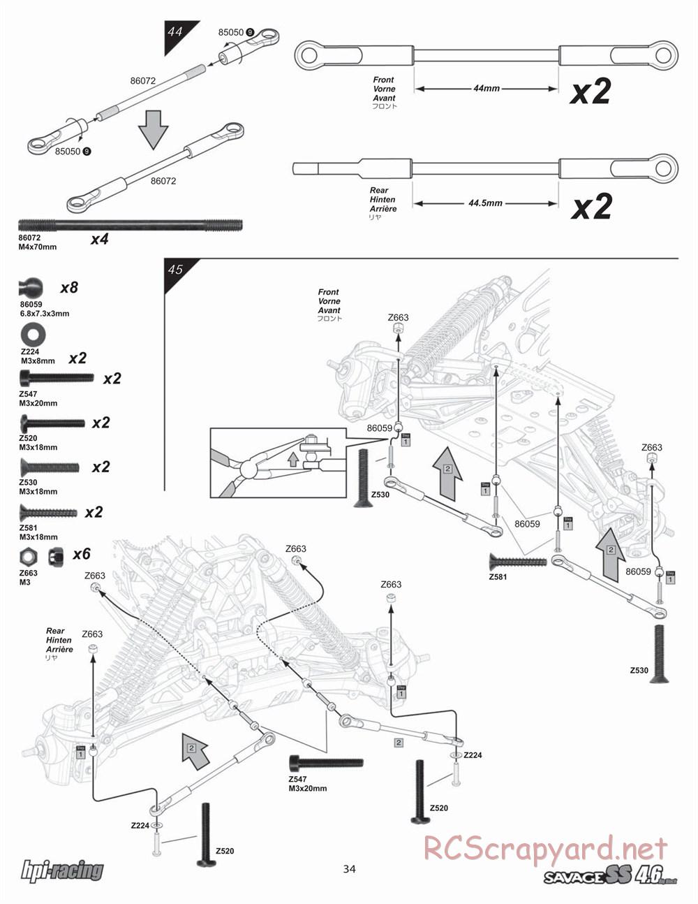 HPI - Savage SS 4.6 - Manual - Page 34