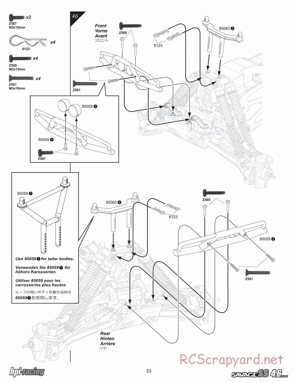 HPI - Savage SS 4.6 - Manual - Page 35