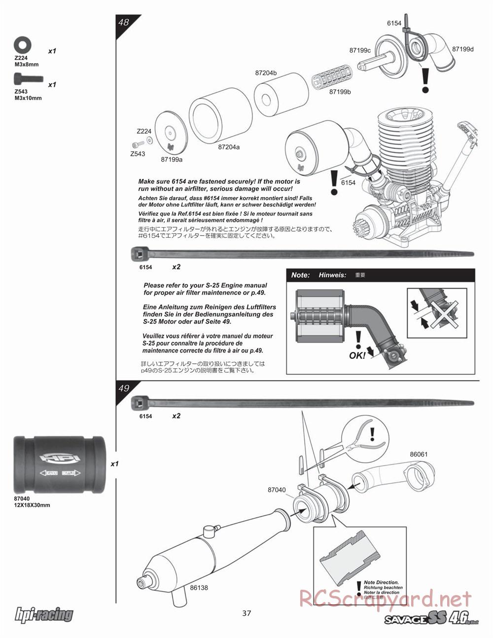 HPI - Savage SS 4.6 - Manual - Page 37