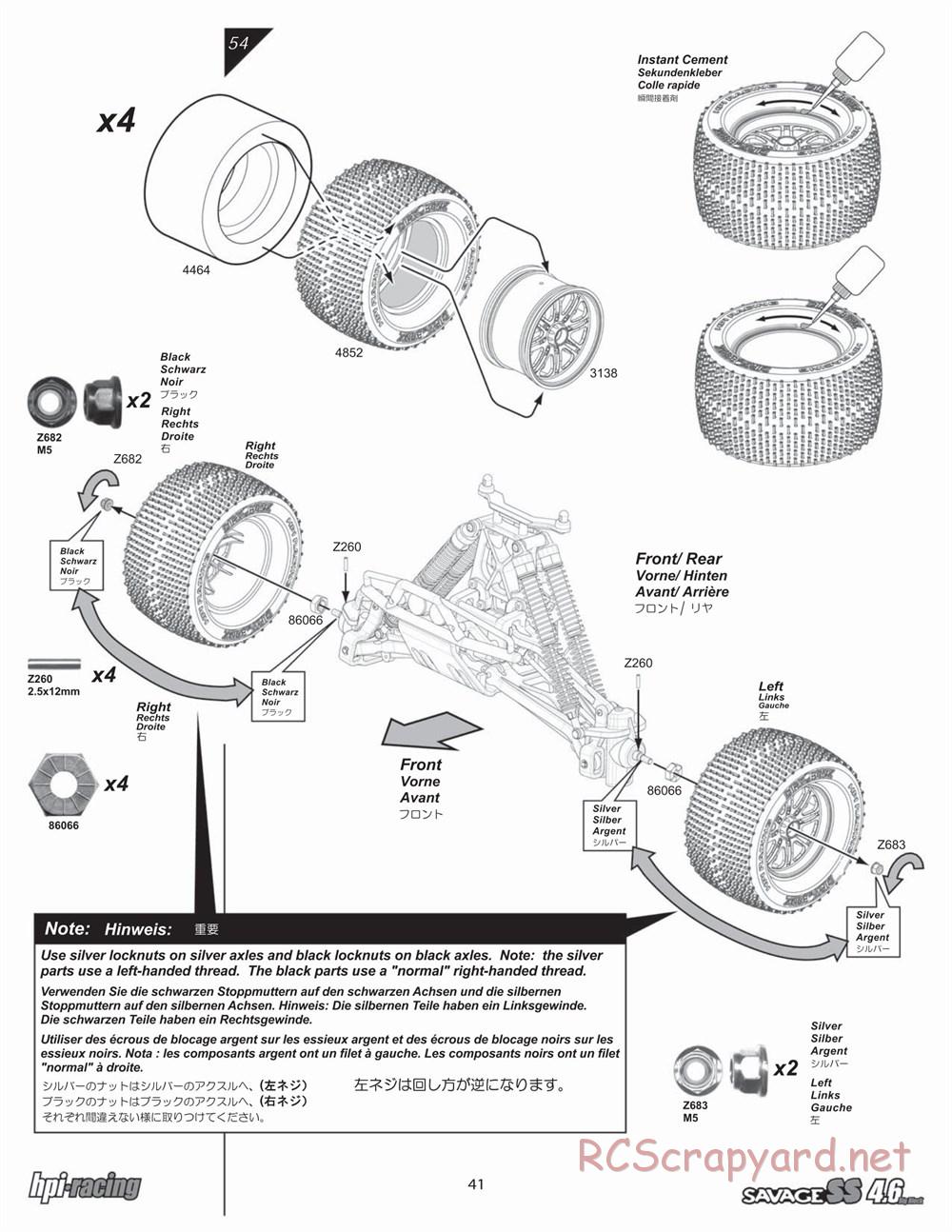 HPI - Savage SS 4.6 - Manual - Page 41