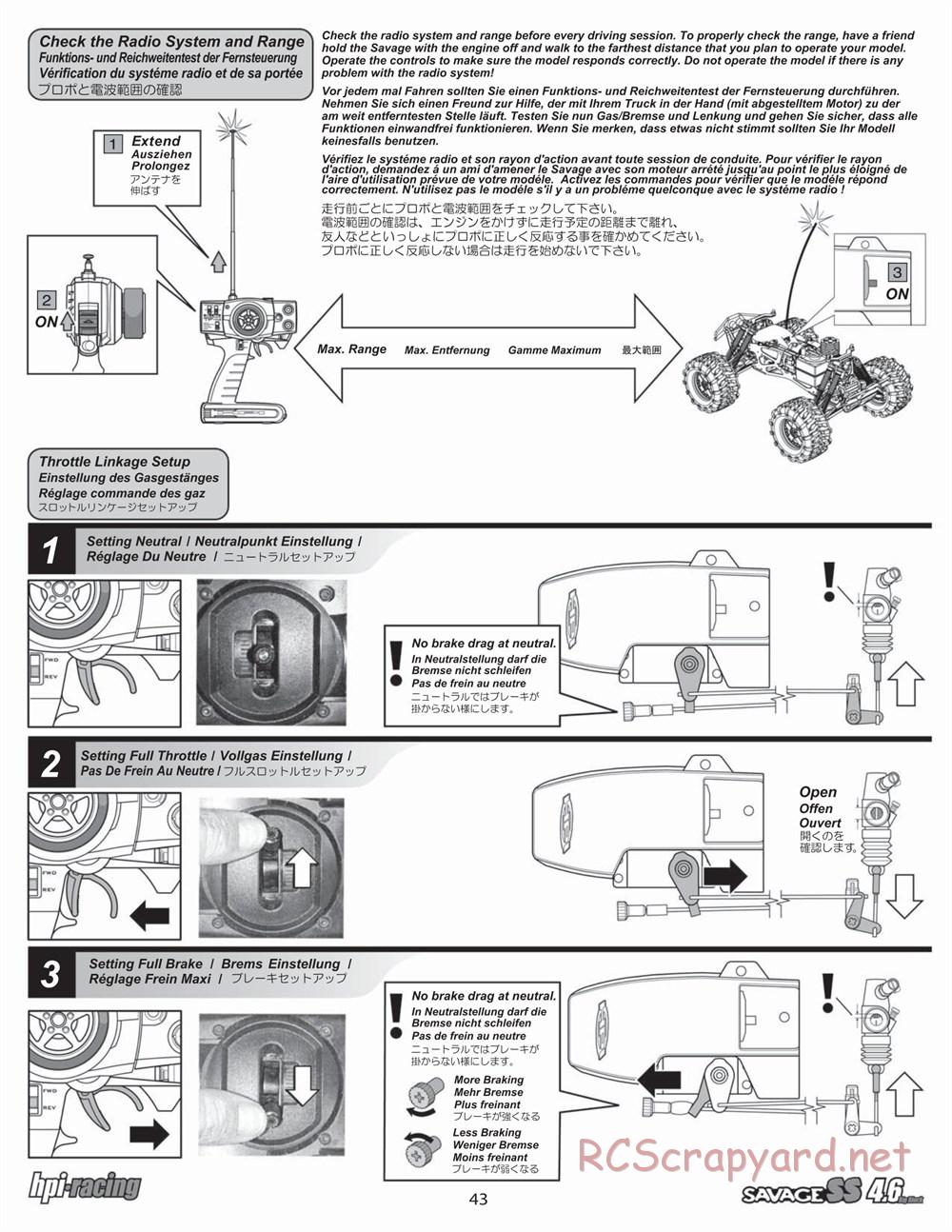 HPI - Savage SS 4.6 - Manual - Page 43