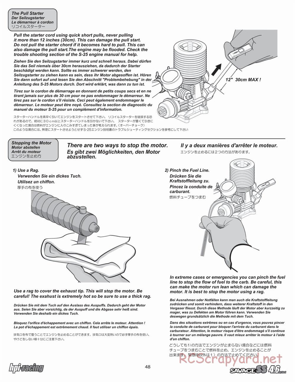 HPI - Savage SS 4.6 - Manual - Page 48