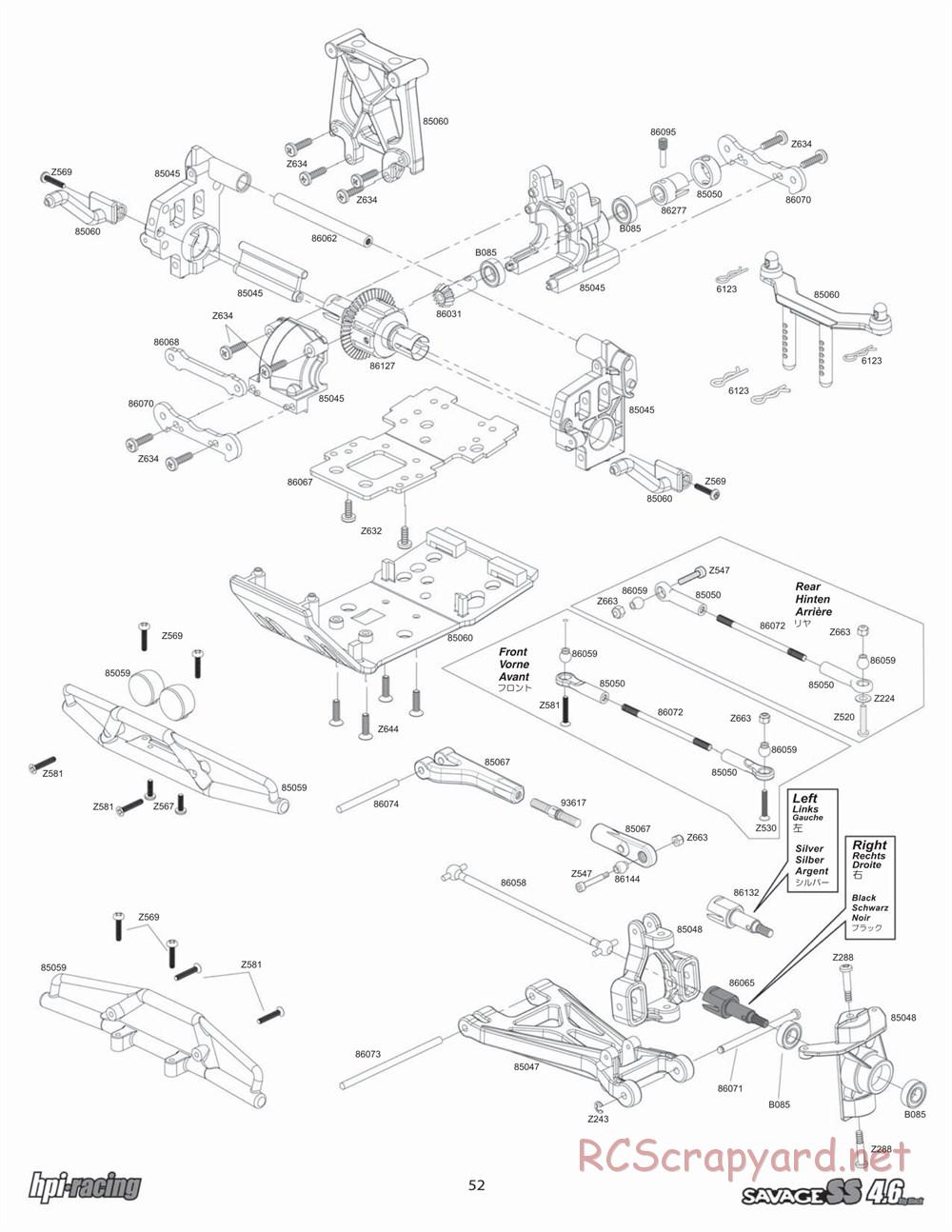 HPI - Savage SS 4.6 - Exploded View - Page 52