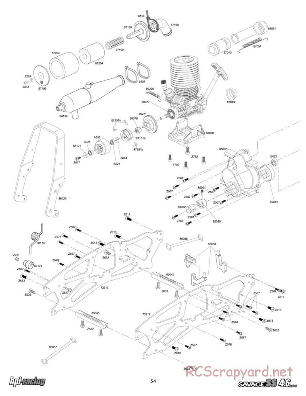 HPI - Savage SS 4.6 - Exploded View - Page 54