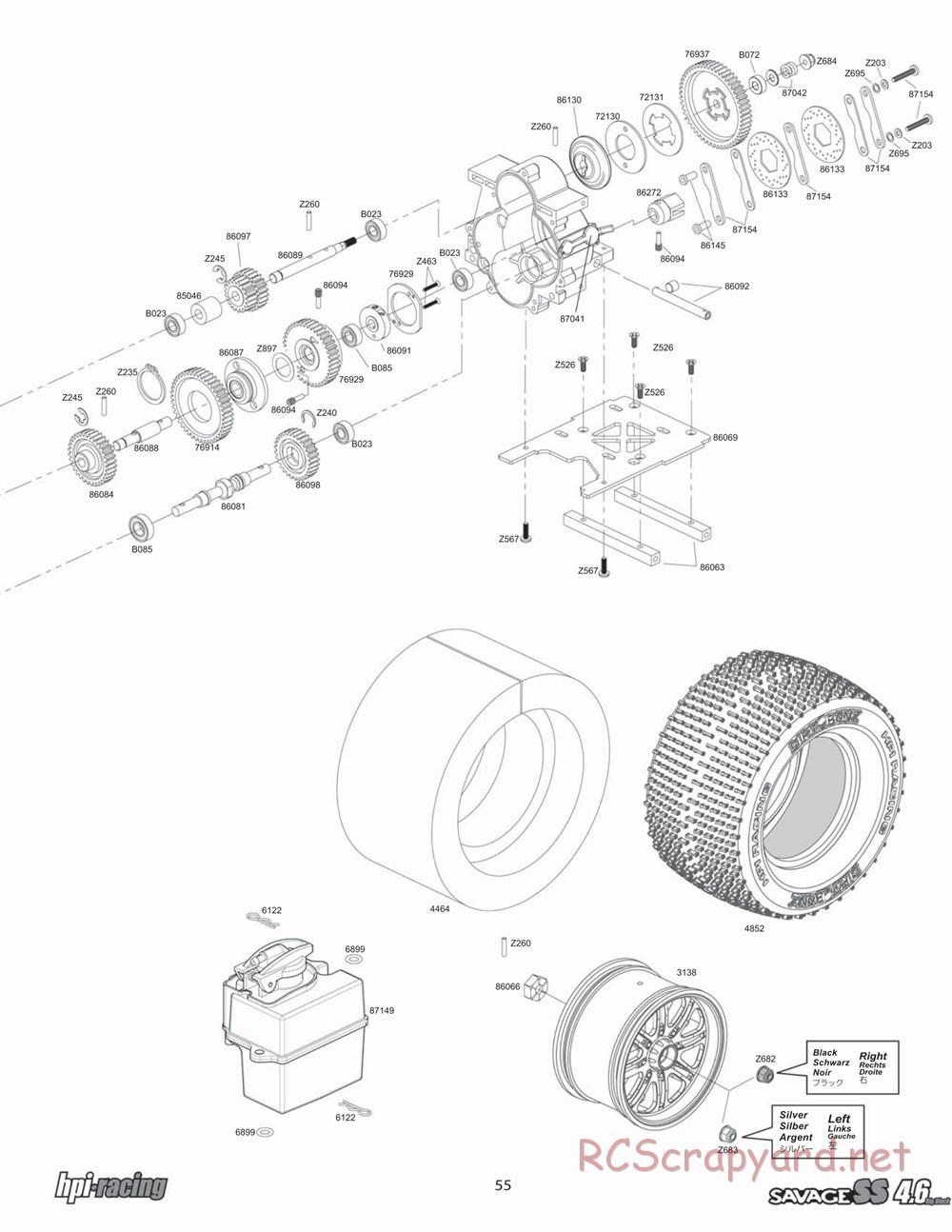 HPI - Savage SS 4.6 - Exploded View - Page 55