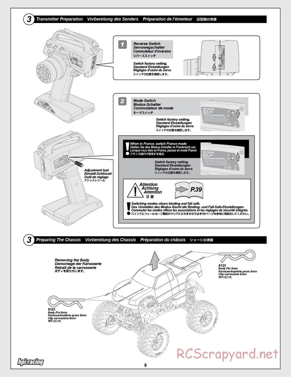 HPI - Savage X 4.6 - Manual - Page 8