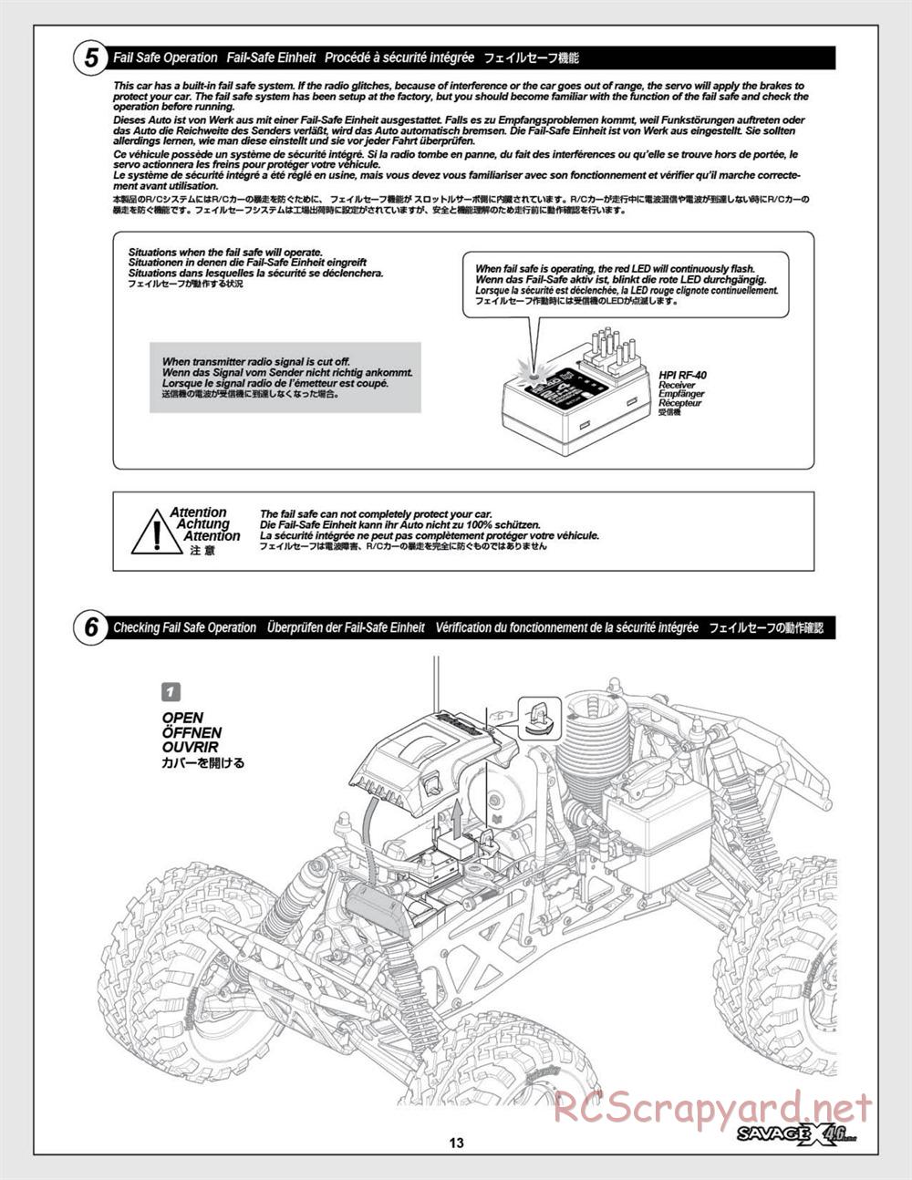 HPI - Savage X 4.6 - Manual - Page 13
