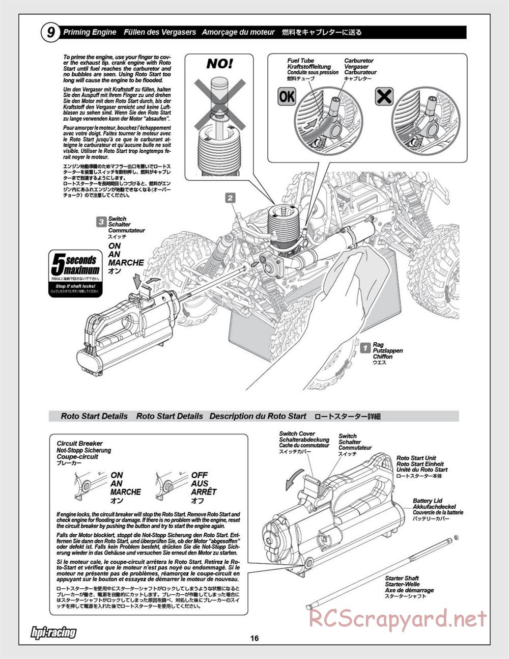 HPI - Savage X 4.6 - Manual - Page 16