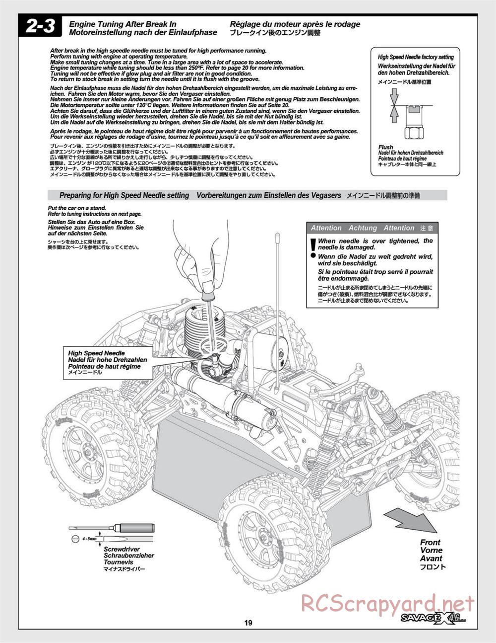 HPI - Savage X 4.6 - Manual - Page 19