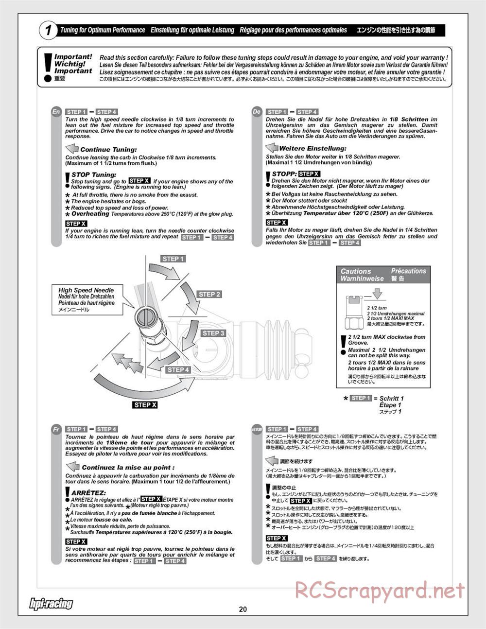 HPI - Savage X 4.6 - Manual - Page 20