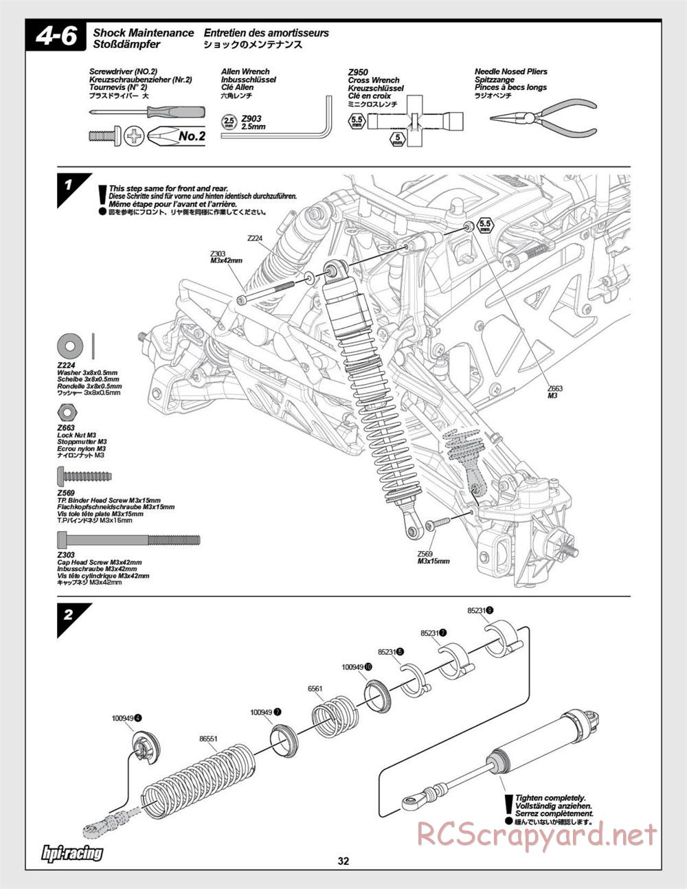 HPI - Savage X 4.6 - Manual - Page 32