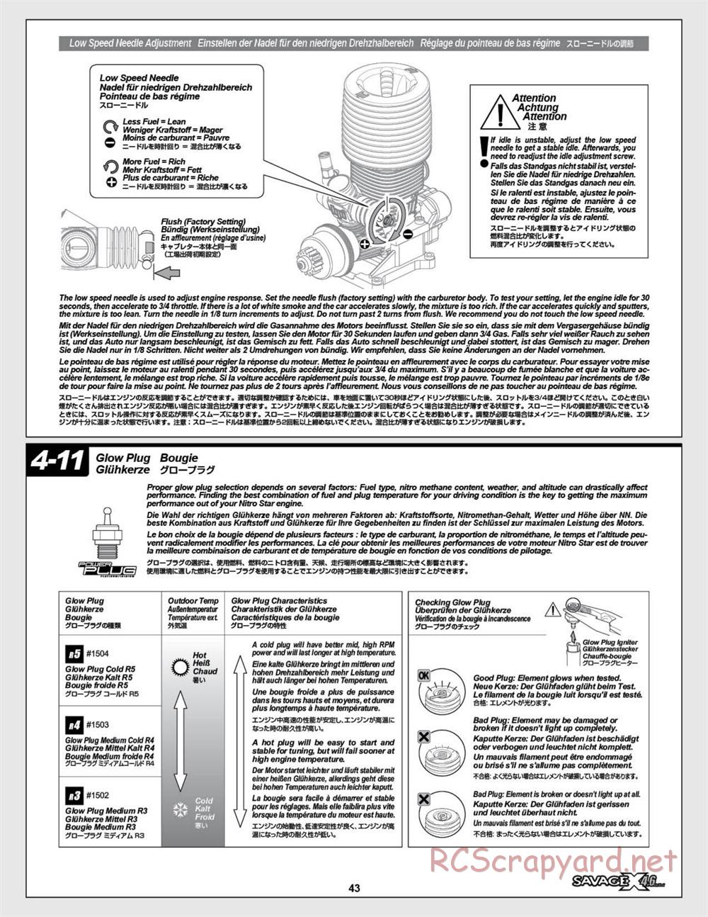 HPI - Savage X 4.6 - Manual - Page 43
