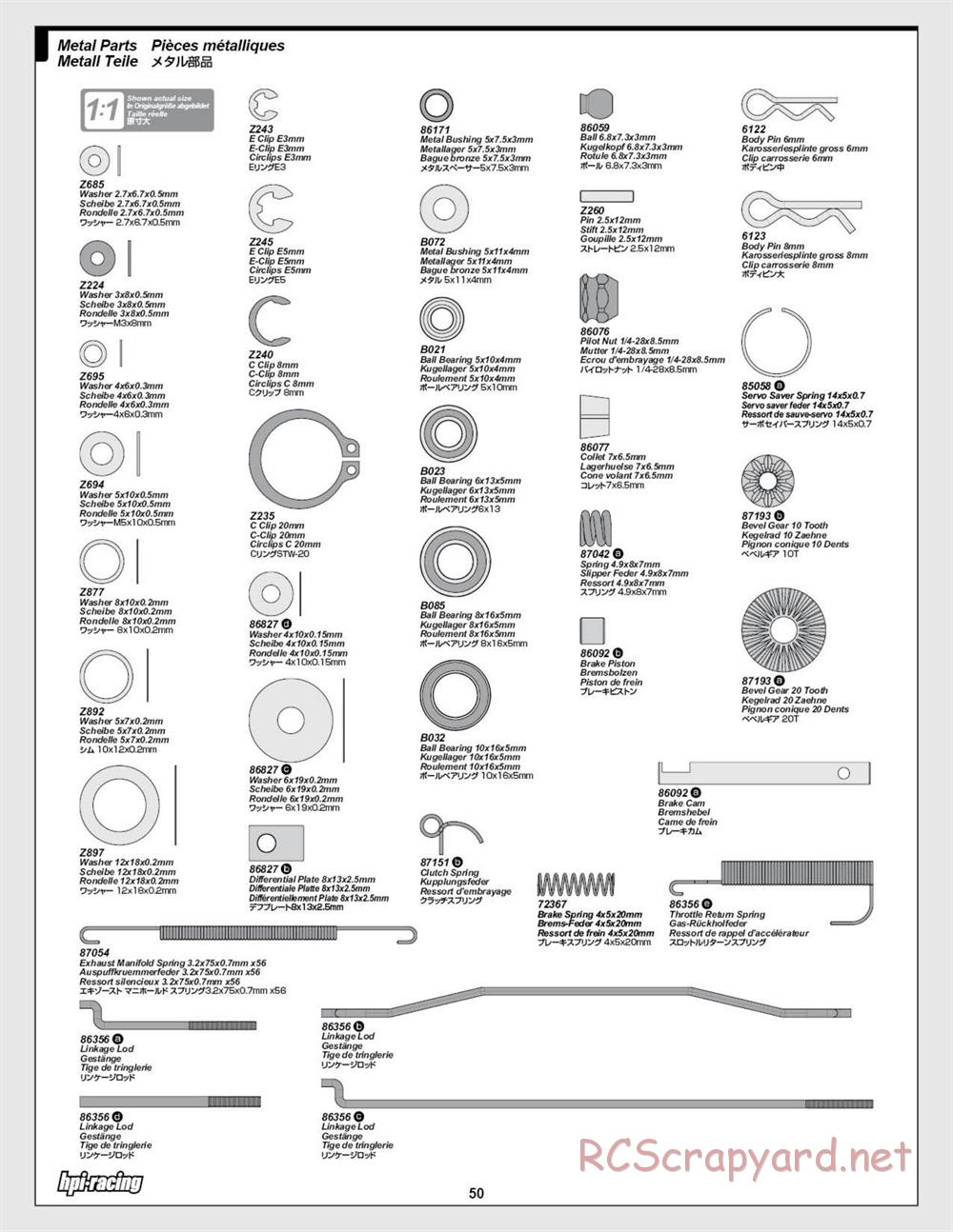 HPI - Savage X 4.6 - Manual - Page 50