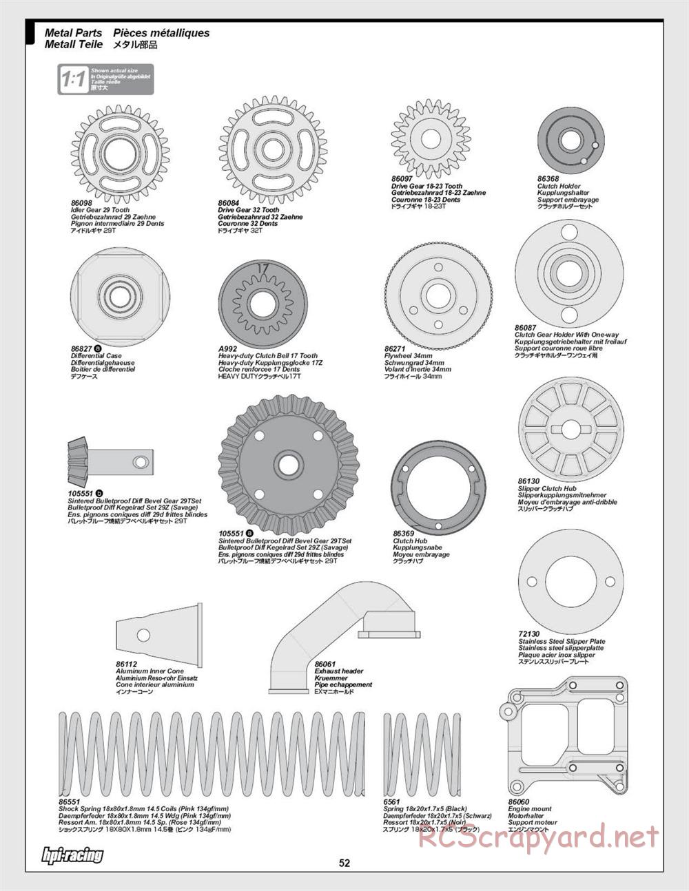 HPI - Savage X 4.6 - Manual - Page 52