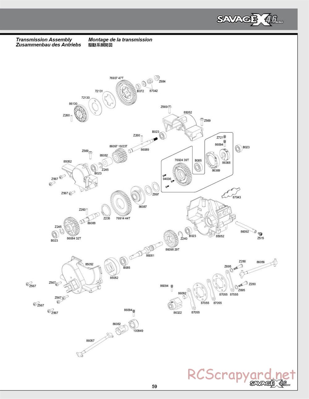 HPI - Savage X 4.6 - Exploded View - Page 59