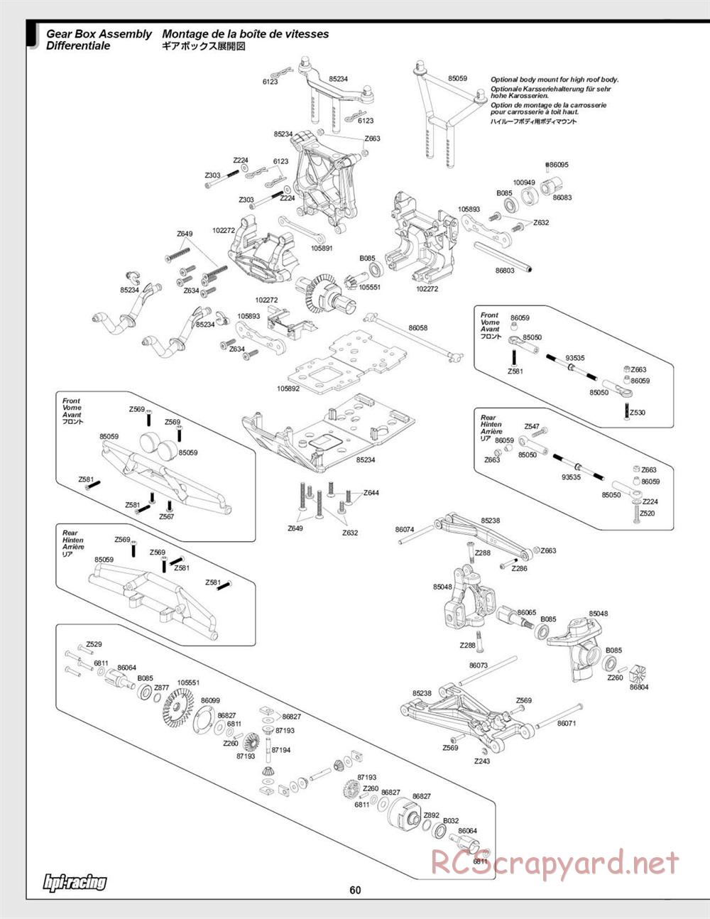 HPI - Savage X 4.6 - Exploded View - Page 60