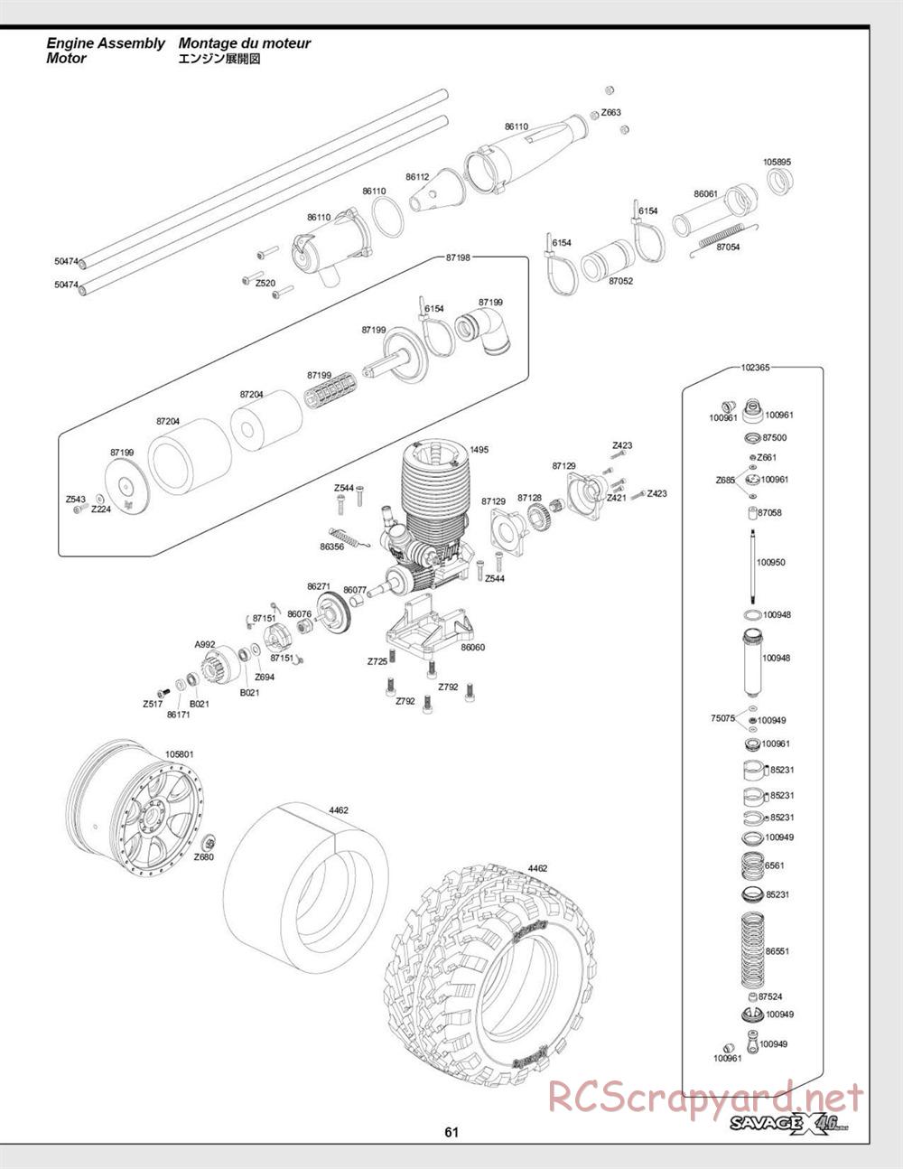 HPI - Savage X 4.6 - Exploded View - Page 61