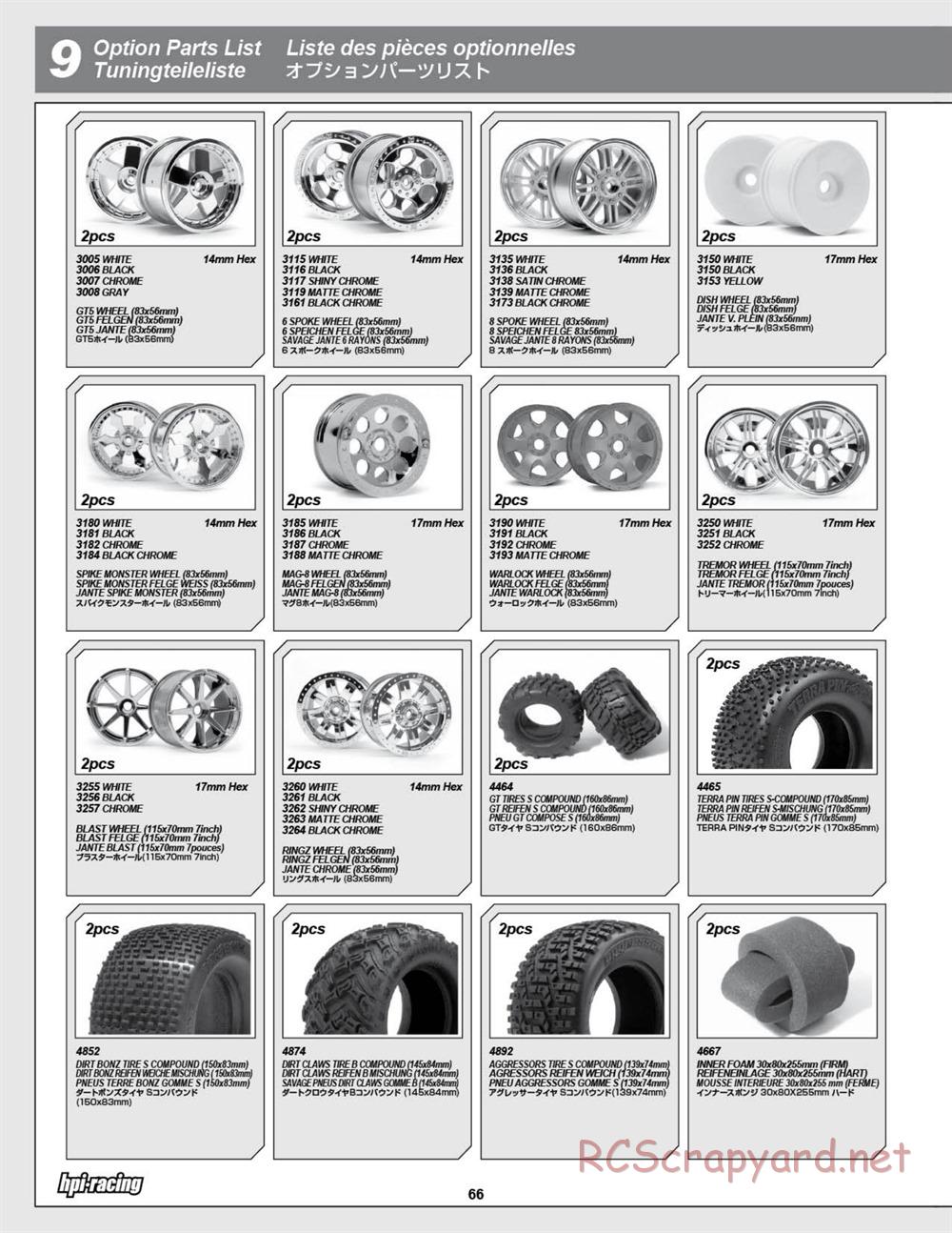 HPI - Savage X 4.6 - Manual - Page 66