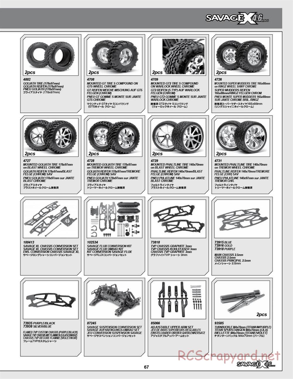 HPI - Savage X 4.6 - Manual - Page 67