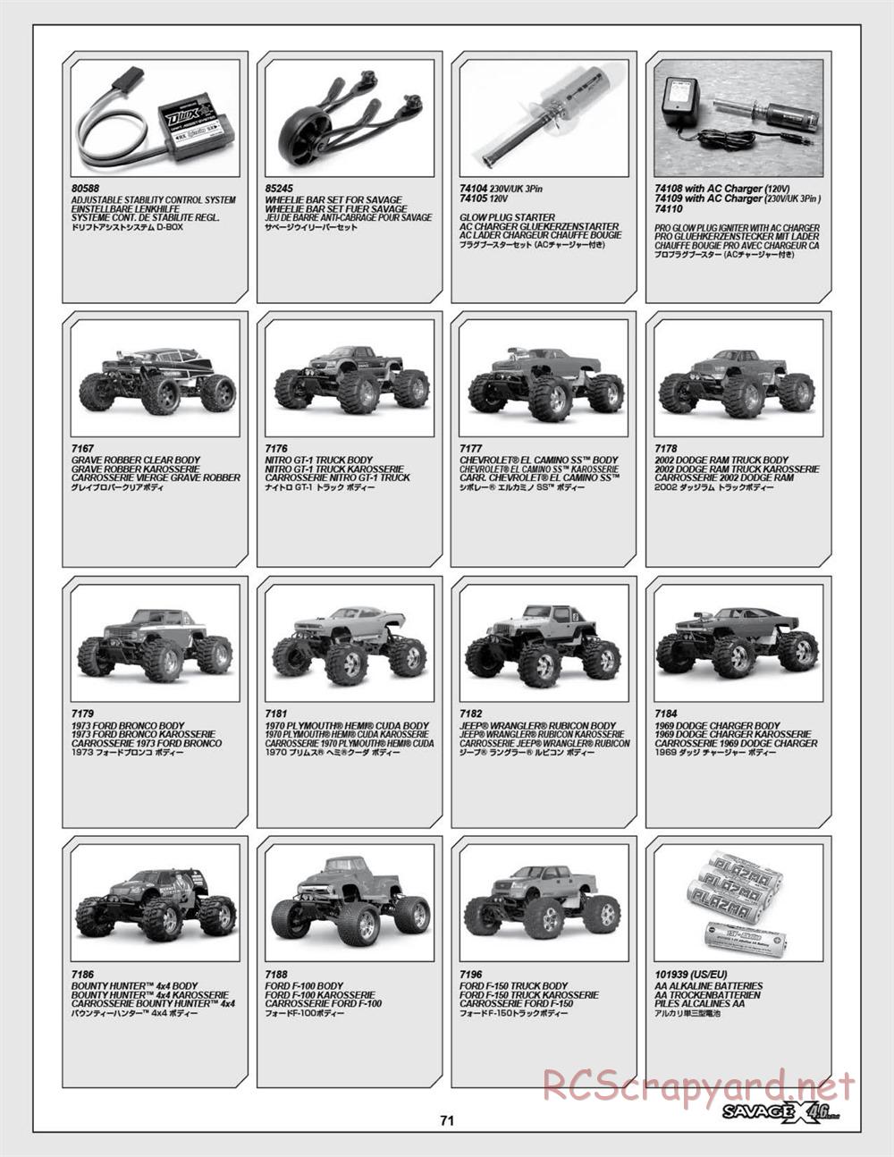 HPI - Savage X 4.6 - Exploded View - Page 71