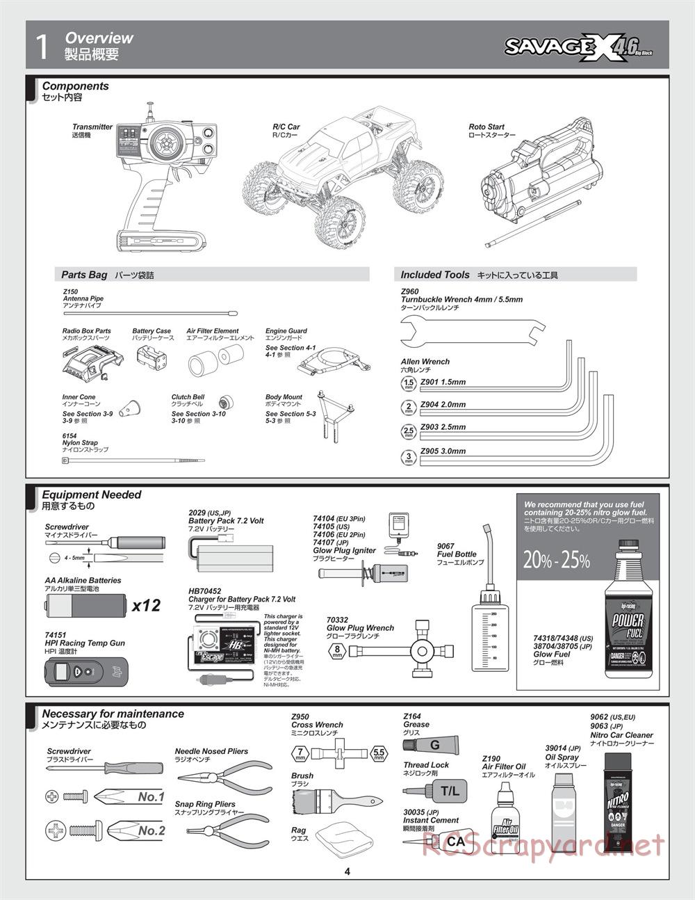 HPI - Savage-X 4.6 - Manual - Page 4