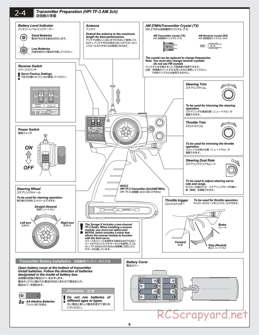 HPI - Savage-X 4.6 - Manual - Page 9