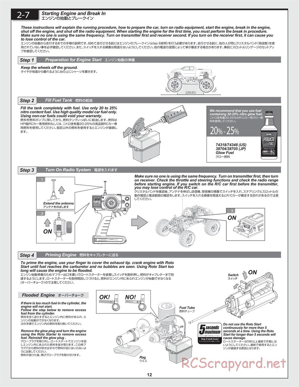 HPI - Savage-X 4.6 - Manual - Page 12