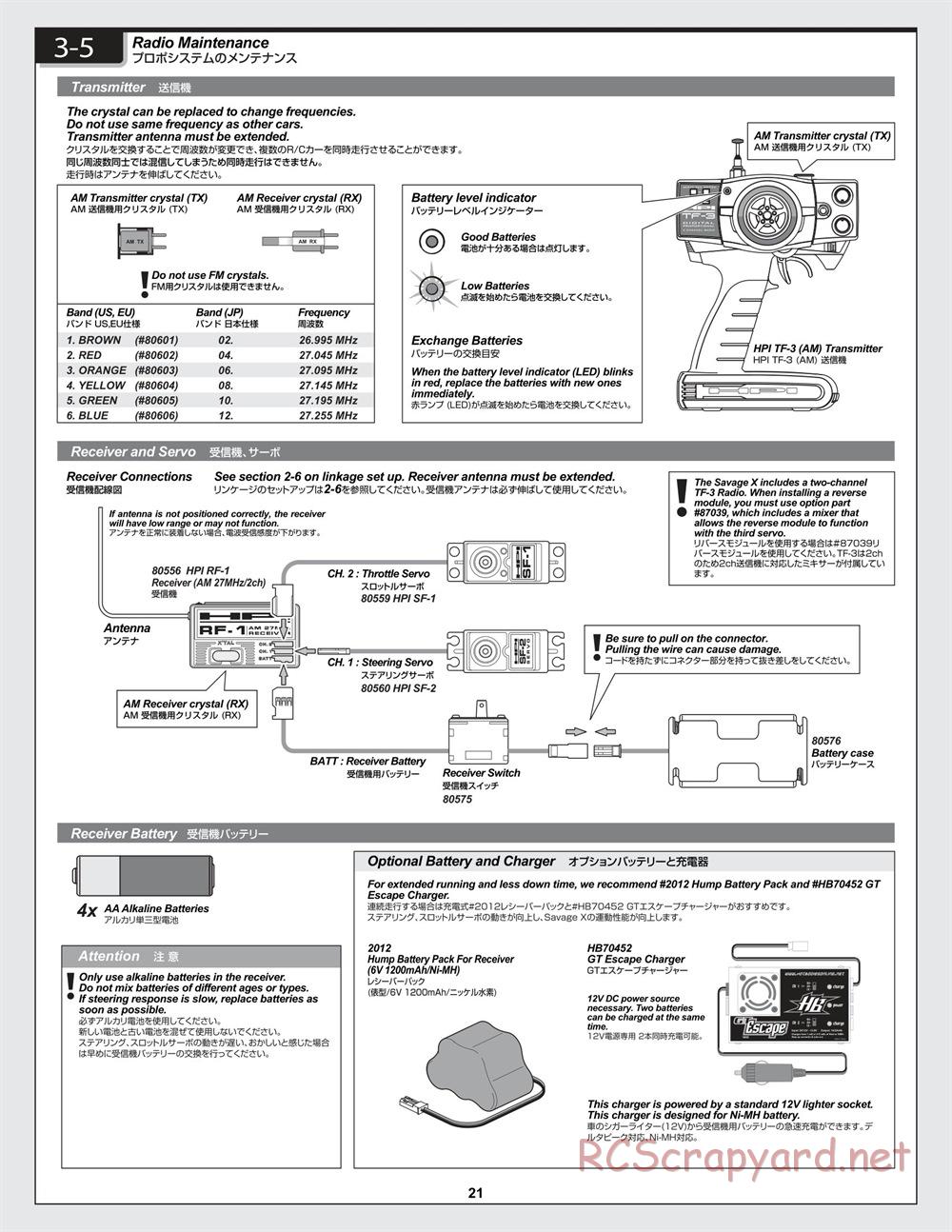 HPI - Savage-X 4.6 - Manual - Page 21