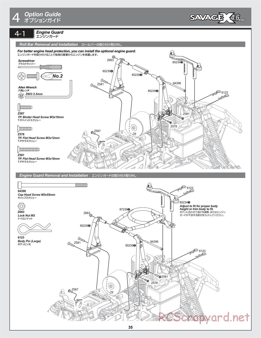 HPI - Savage-X 4.6 - Manual - Page 35