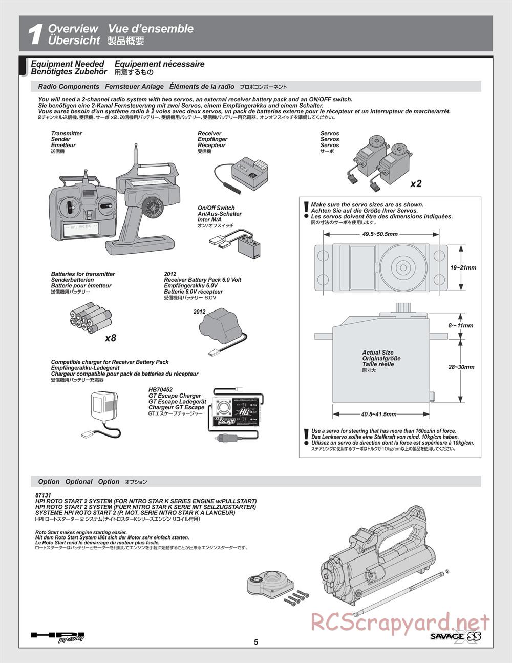 HPI - Savage-X SS - Manual - Page 5