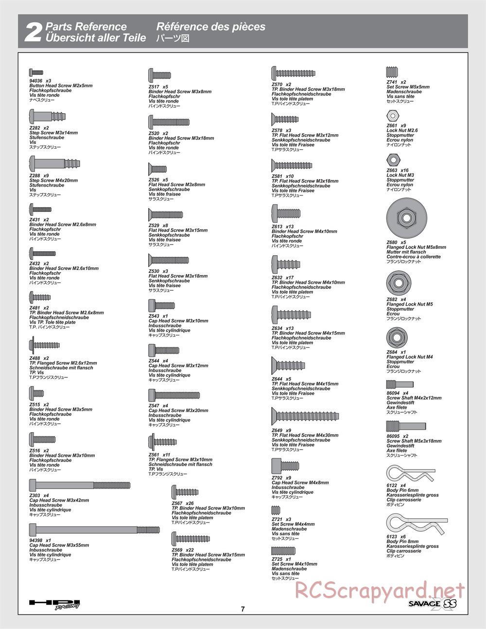 HPI - Savage-X SS - Manual - Page 7