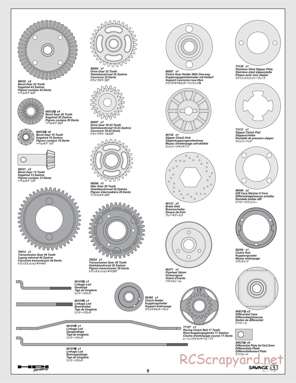 HPI - Savage-X SS - Manual - Page 9