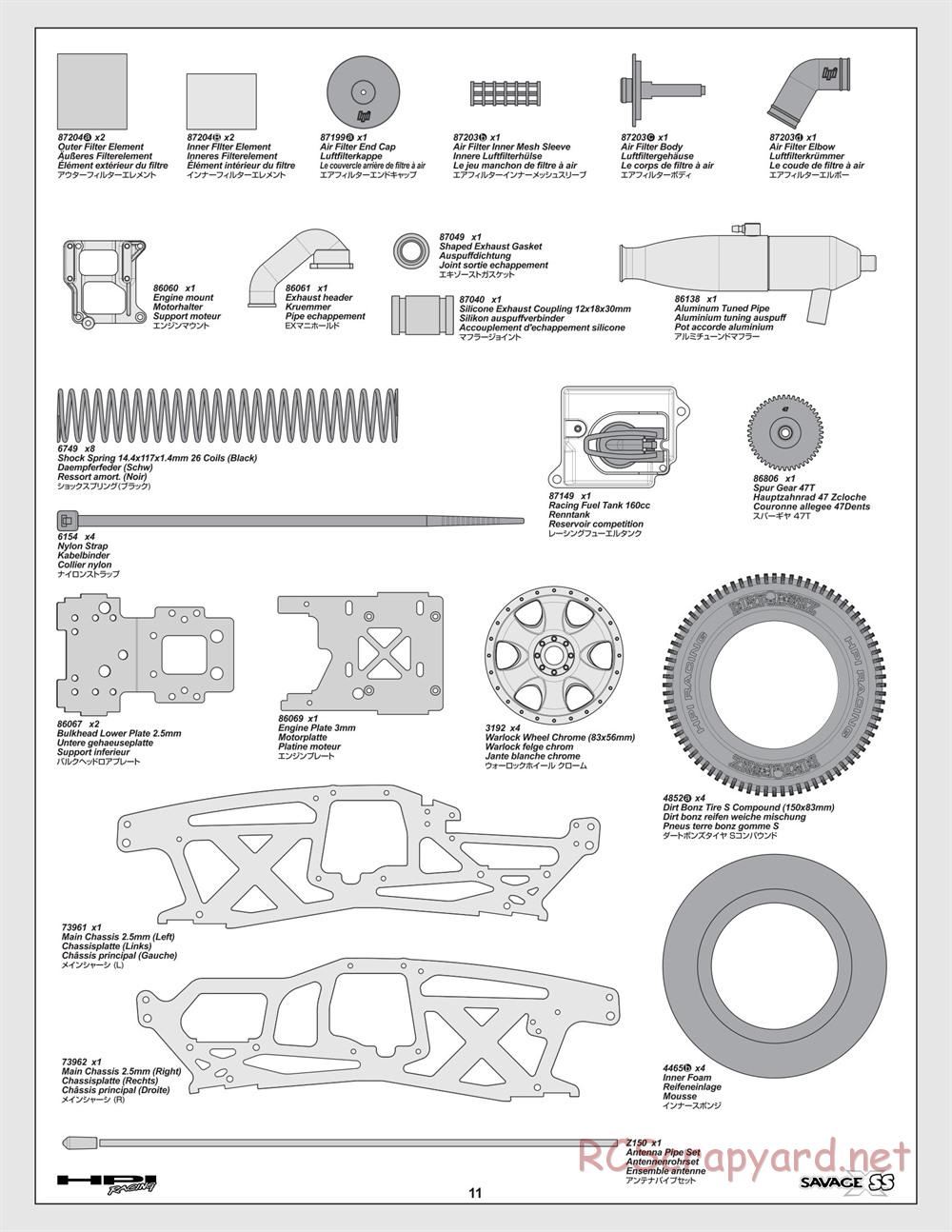 HPI - Savage-X SS - Manual - Page 11