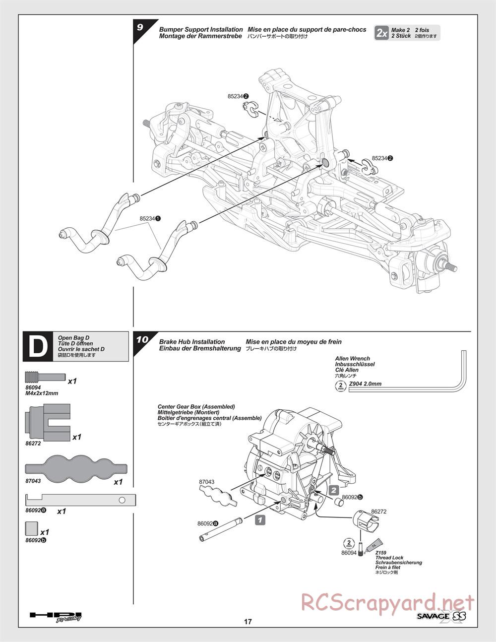 HPI - Savage-X SS - Manual - Page 17