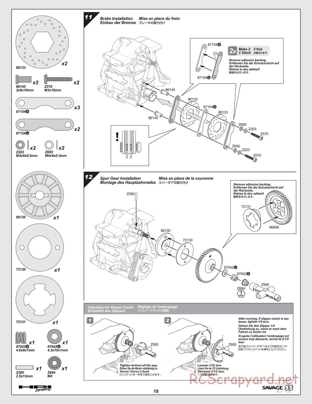 HPI - Savage-X SS - Manual - Page 18