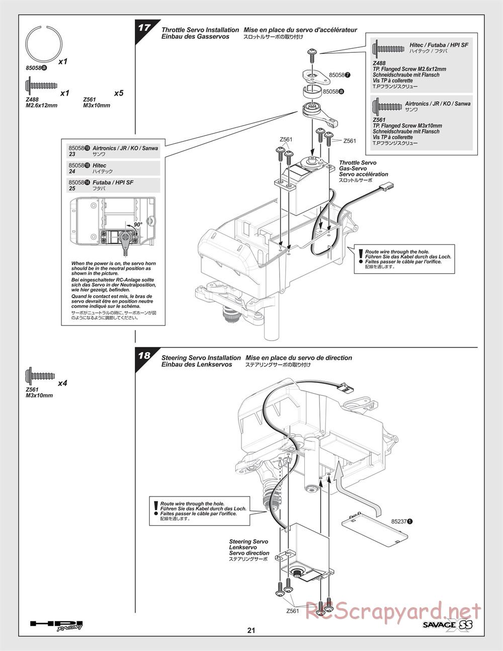 HPI - Savage-X SS - Manual - Page 21