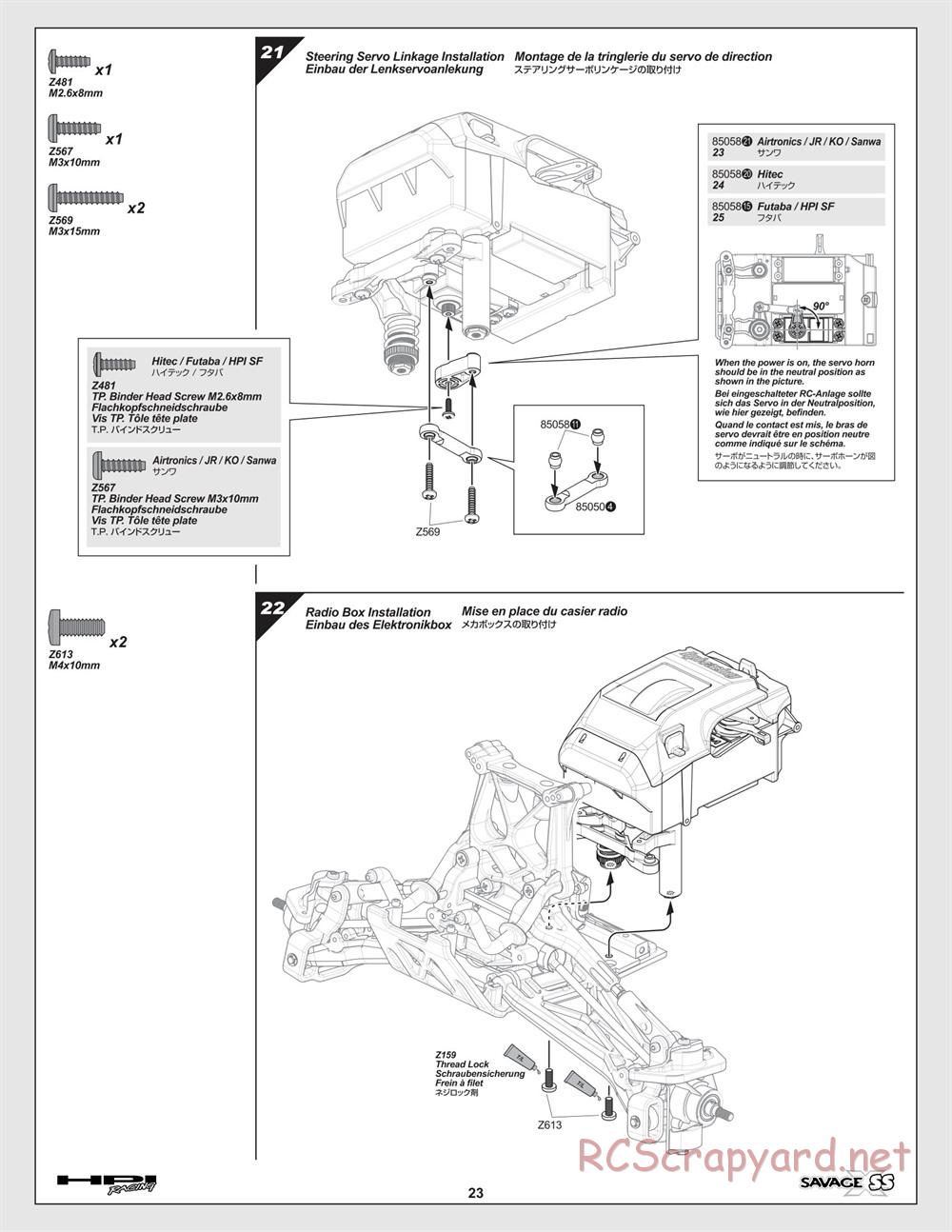 HPI - Savage-X SS - Manual - Page 23